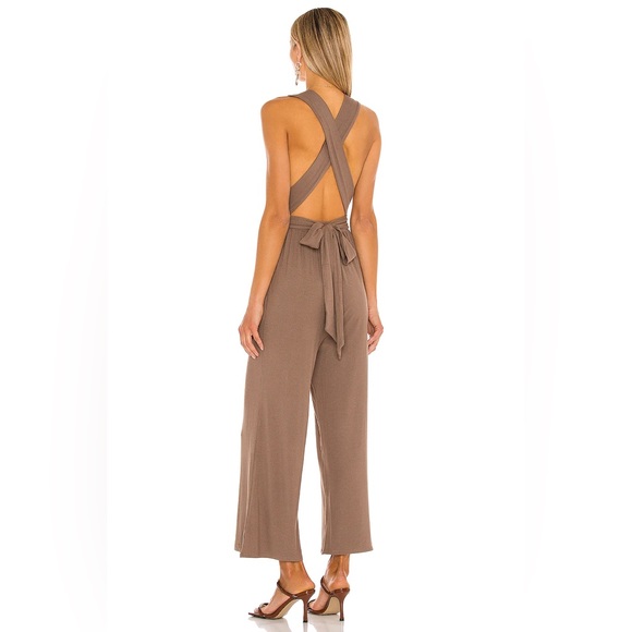 Revolve Majorelle jumpsuit tan sz small - Picture 2 of 2